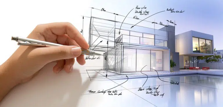Customized house Design drawing of house plans with a pen