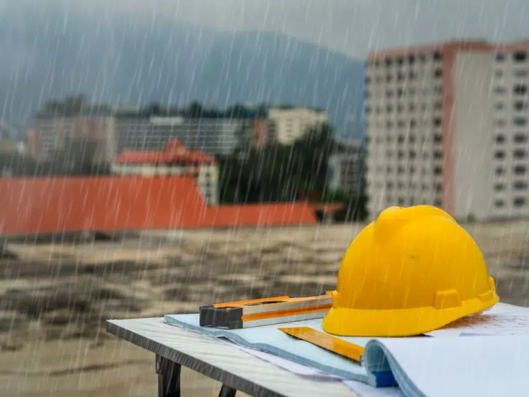 Weather affects on construction project