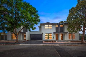 custom built home view from street